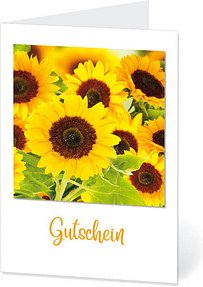 LUMA Gutschein Sonnenblumen DIN B6