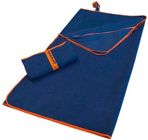 Dyckhoff Mikrofaser Handtuch mit Reißverschluss marine 80,0 x 180,0 cm