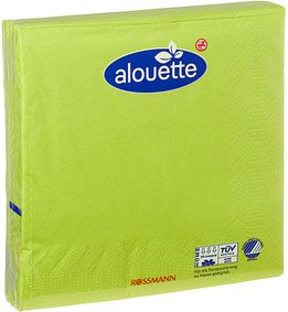 Thumbnail - alouette Servietten grün 3-lagig 33,0 x 33,0 cm, 30 St.