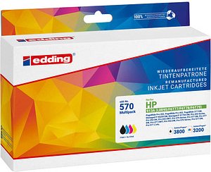 Thumbnail - edding EDD-570 schwarz, cyan, magenta, gelb Druckerpatronen kompatibel zu HP 913A (L0R95AE, F6T77AE, F6T78AE, F6T79AE),...