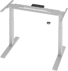 Flexbase 500 elektrisch höhenverstellbares Schreibtischgestell silber ohne Tischplatte, T-Fuß-Gestell silber 112,8 - 172...