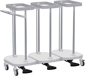 BOI Wäschekorb Basic 3-fach hellgrau