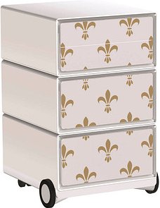 PAPERFLOW easyBox Business Rollcontainer weiß, bunt 60379 4 Auszüge 39,0 x 43,6 x 64,2 cm