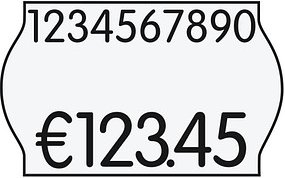 PrinterLabels AS Preisetiketten weiß permanent 26,0 x 16,0 mm, 36 Rollen