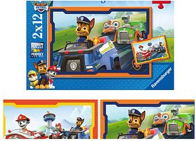 Ravensburger Paw Patrol im Einsatz Puzzle, 2 x 12 Teile