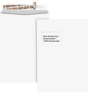 dots Versandtaschen Enduro DIN C4 mit Fenster weiß 100 St.