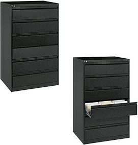 CP Acurado Karteischrank schwarzgrau 6 Schubladen 78,7 x 59,0 x 135,7 cm