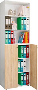 Thumbnail - VCM my office Regalschrank 2XL Lona, 919152 sonoma-eiche, weiß 70,2 x 39,0 x 220,0 cm