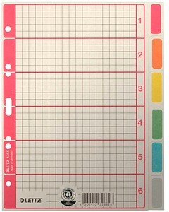 Thumbnail - AKTION: LEITZ Ordnerregister DIN A4 Vollformat 1-6 grau, farbig 6-teilig, 1 Satz mit Prämie nach Registrierung