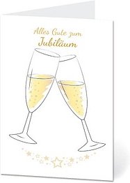 LUMA Jubiläumskarte Sektgläser DIN B6