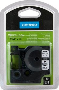 DYMO Schriftband D1 16960 S0718070, 19 mm schwarz auf weiß, 1 St.