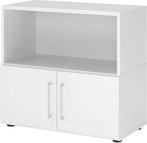 Thumbnail - HAMMERBACHER Regalschrank FlexWall, VFW28T1KG/W/W/BS weiß 80,0 x 40,0 x 74,6 cm, 1 St.