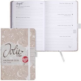 SIGEL Buchkalender Jolie 2026 Cosmic Fantasy Beige, 1 St.