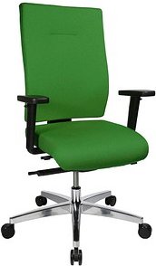 Topstar Bürostuhl Sitness 70, PS79BH W55 Stoff grün, Gestell alu