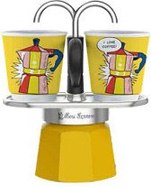 BIALETTI Mini Express Espressokocher gelb, 2 Tassen