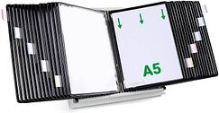 Thumbnail - tarifold Sichttafelsystem 435307 DIN A5 schwarz mit 30 St. Sichttafeln, 1 St.