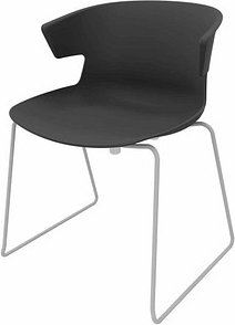 Thumbnail - Quadrifoglio Besucherstuhl COVE OCOVEV02/13AA dunkelgrau Kunststoff