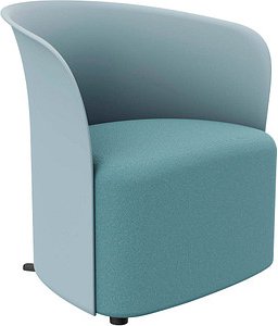 Thumbnail - meet powered by PAPERFLOW Sessel CROWN blau schwarz Stoff, 1 St.