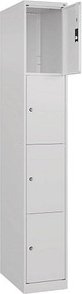 CP Schließfachschrank Classic Plus verkehrsweiß 080000-104 S10012, 4 Schließfächer 30,0 x 50,0 x 185,0 cm
