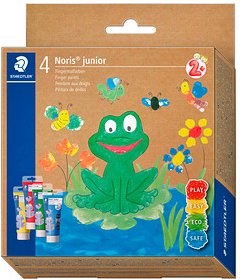 4 STAEDTLER Noris Club MALI Fingerfarben farbsortiert 4x 100,0 ml