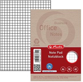 herlitz Notizblock Recycling DIN A6 kariert, 1 St.