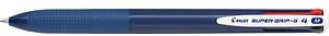 PILOT 4-Farben-Kugelschreiber Super Grip-G4 blau, Schreibfarbe: schwarz, blau, rot, grün, 1 St.