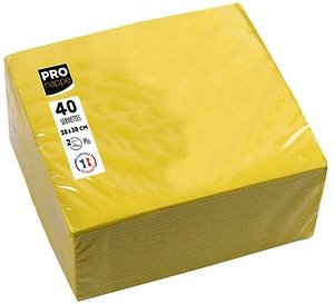 PROnappe Servietten gelb 2-lagig 38,0 x 38,0 cm, 40 St.