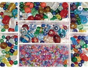 Rayher Perlen-Set Glasperlenbox mehrfarbig