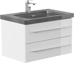 Thumbnail - POSSEIK Waschbecken mit Unterschrank YAMO 75 weiß glanz 75,0 x 45,0 x 50,0 cm