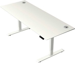 Kerkmann Move 2 Plus elektrisch höhenverstellbarer Schreibtisch weiß rechteckig, T-Fuß-Gestell weiß 200,0 x 80,0 cm
