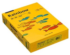 Rainbow Kopierpapier COLOURED PAPER intensivgelb DIN A4 80 g/qm 500 Blatt