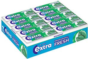 extra® PROFESSIONAL FRESH SPEARMINT Kaugummis 30 Pack à 10 Stück