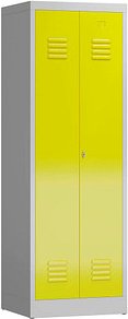 Thumbnail - ClassiX Spind lichtgrau, zinkgelb X-510426, 1 Schließfach 59,0 x 50,0 x 180,0 cm