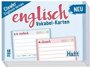 Thumbnail - Häfft® Verlag Karteikarten Vokabel-Karten Englisch DIN A8 blau/rosa liniert, 100 St.