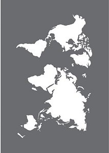 Rayher Siebdruckschablone Weltkarte grau