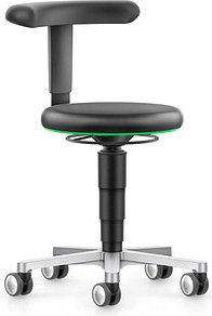 Thumbnail - bimos Arbeitshocker Medical grün, schwarz Kunstleder