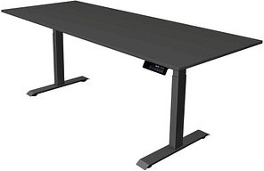 Kerkmann Move 1 stable elektrisch höhenverstellbarer Schreibtisch anthrazit rechteckig, T-Fuß-Gestell grau 200,0 x 80,0 ...