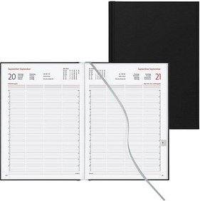 Lediberg Reservierungsbuch Tagesplaner 2026 schwarz