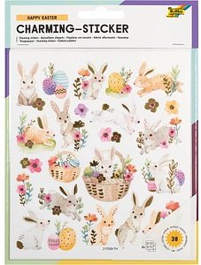 folia Aufkleber Happy Easter verschiedene Motive, 38 St.