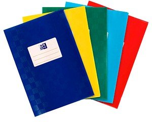5 OXFORD Heftumschläge farbsortiert Kunststoff A5