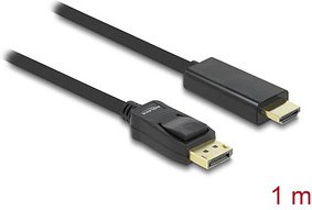 Thumbnail - DeLOCK DisplayPort 1.1/High Speed HDMI Kabel 1,0 m schwarz, 1 St.
