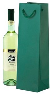 25 VP Geschenktüten für Flaschen grün 11,0 x 36,0 cm