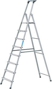 Thumbnail - ZARGES Stehleiter einseitig Scana S silber 8 Stufen, H: 252,0 cm