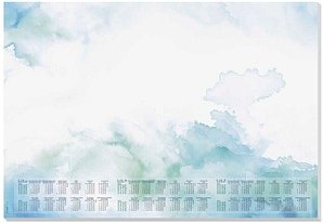 Thumbnail - SIGEL Schreibtischunterlage DESIGN 206/2027/2028 blau/grün Papier 59,5 x 41,0 cm, 30 Blatt