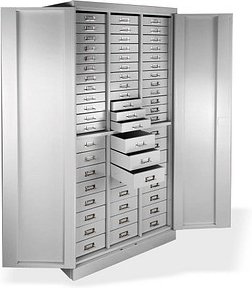 ADB Schubladenschrank lichtgrau 80,0 x 41,0 x 179,0 cm, 1 St.