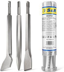 S&R Meißel-Set SDS-plus, 3-teilig