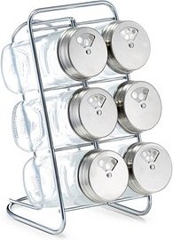 Zeller Gewürzregal transparent, silber, 7-tlg.