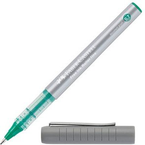 Thumbnail - FABER-CASTELL Free Ink Tintenroller grau 0,7 mm, Schreibfarbe: grün, 1 St.