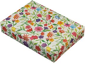 JUNG SCHÖNER VERPACKEN Geschenkpapier aus Graspapier Blumen mehrfarbig, 20,0 m