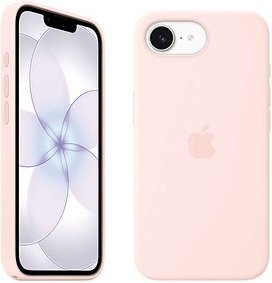 Apple Silikon Case mit MagSafe Handyhülle für Apple iPhone 17e hellrosa